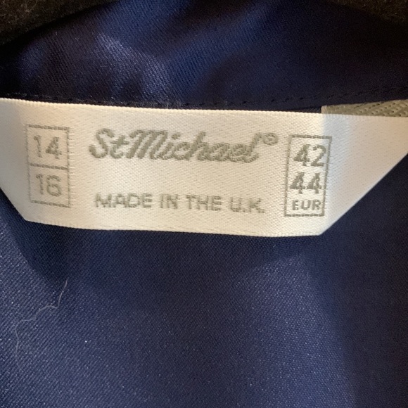 Vintage Kimono Style Satin Floral Long Navy Long Robe Women Sz 10– 12 Made in UK - Picture 9 of 17